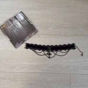 3/$10 Spirit Lace Choker Black with Cross